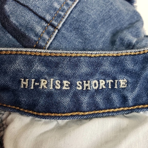 American Eagle Hi-Rise Shortie Denim Jean Shorts Womens 8 - Picture 8 of 10